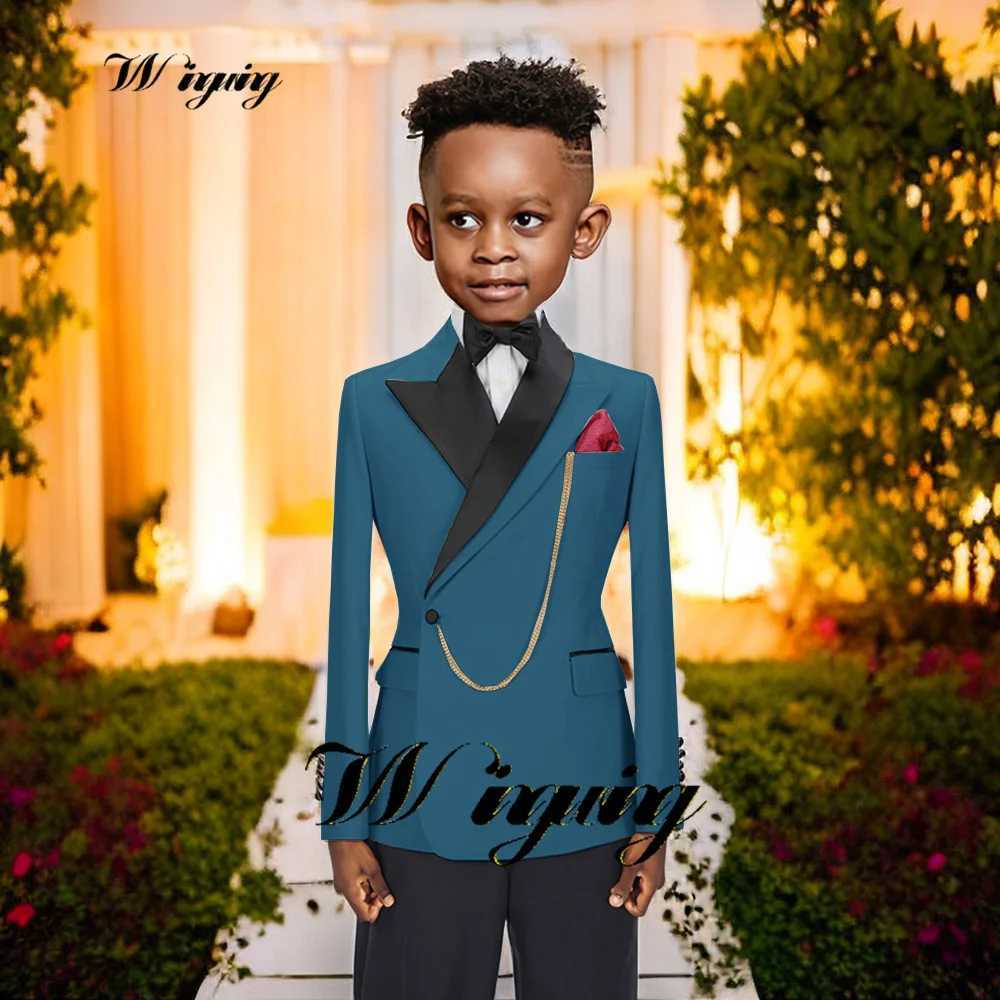 Suits Boys Wedding Tuxedo Kids Suit Custom Jacket Pant 2 Piece Formal Party Clothes Teen Festival Blazer costume enfant garon mariageL488