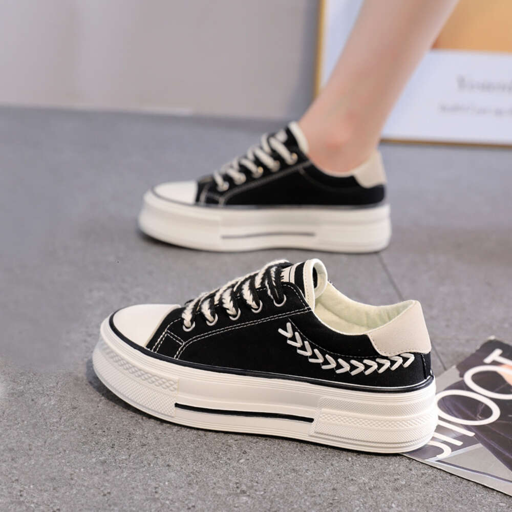 Ddmysports Ddmysports Little White Summer And Autumn New Spring Versatile Super Ot Casual Student Trend Thick Soled Canvas Board For Women Outdoor Sho