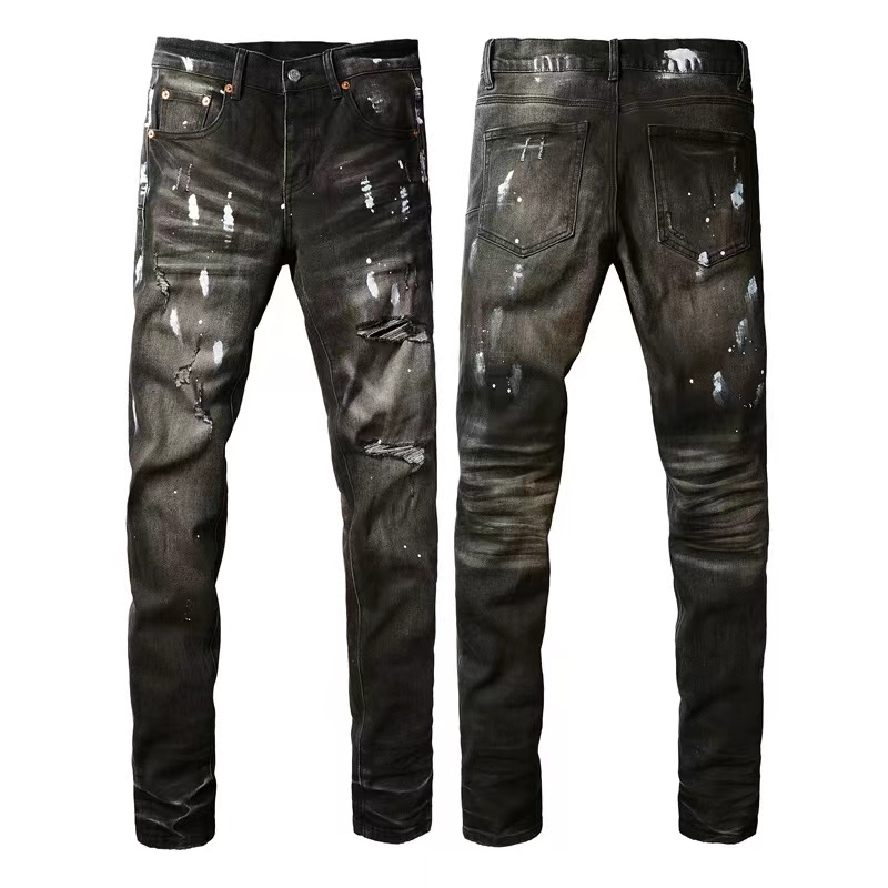 Mens Jeans Designer Fashion Ripped Jeans Slim Fit Jeans Denims For Man Black Pants