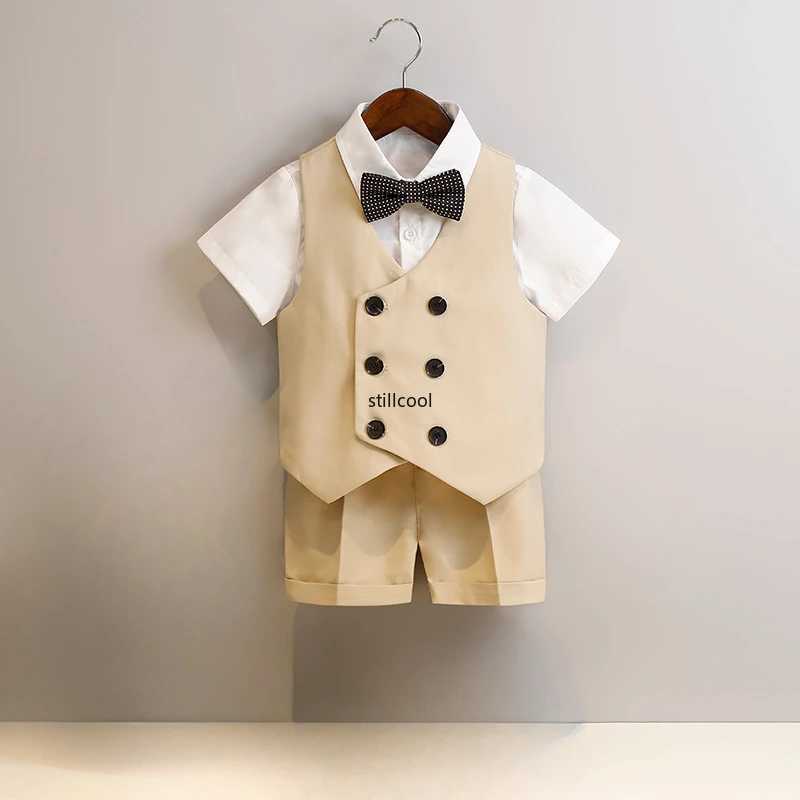 Suits Boys Blazers Set Spring Summer Flower Child Wedding Suit 2 To 14 Y Toddler Birthday Formal Dress Kids Piano Performance OutfitsL488