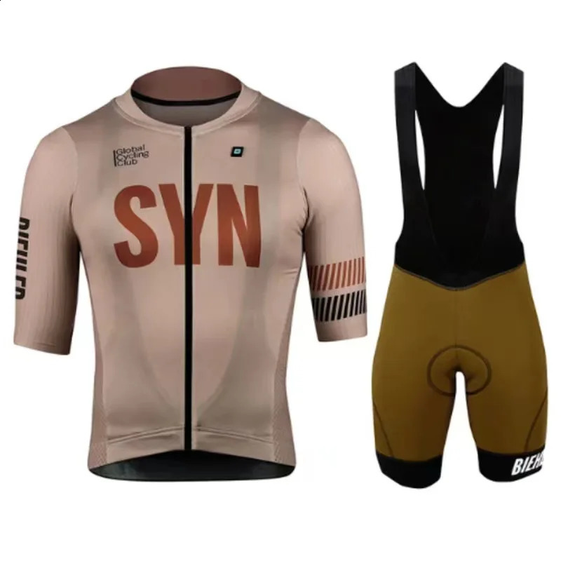 SYNful Quick Dry Short Sleeve Mens Cycling Clothing Set Mountain Bike Suit Summer Ciclismo Ropa Hombre 240731