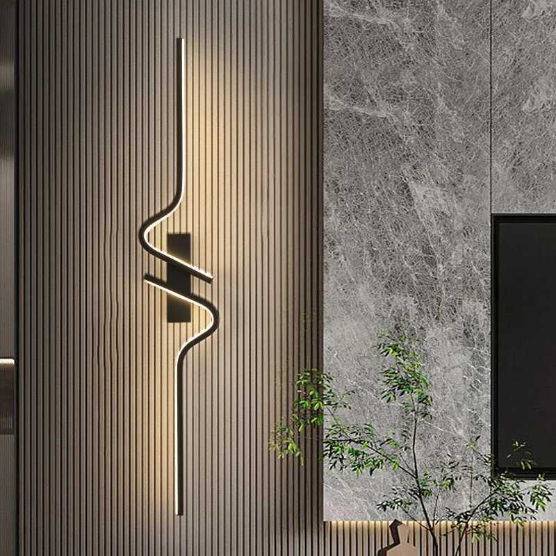 Modern Minimalist Strip LED Wall Light Bedroom Light for Bedside Wall Light Sconce LED Light Living Room TV Sofa Background Wall Light B240808