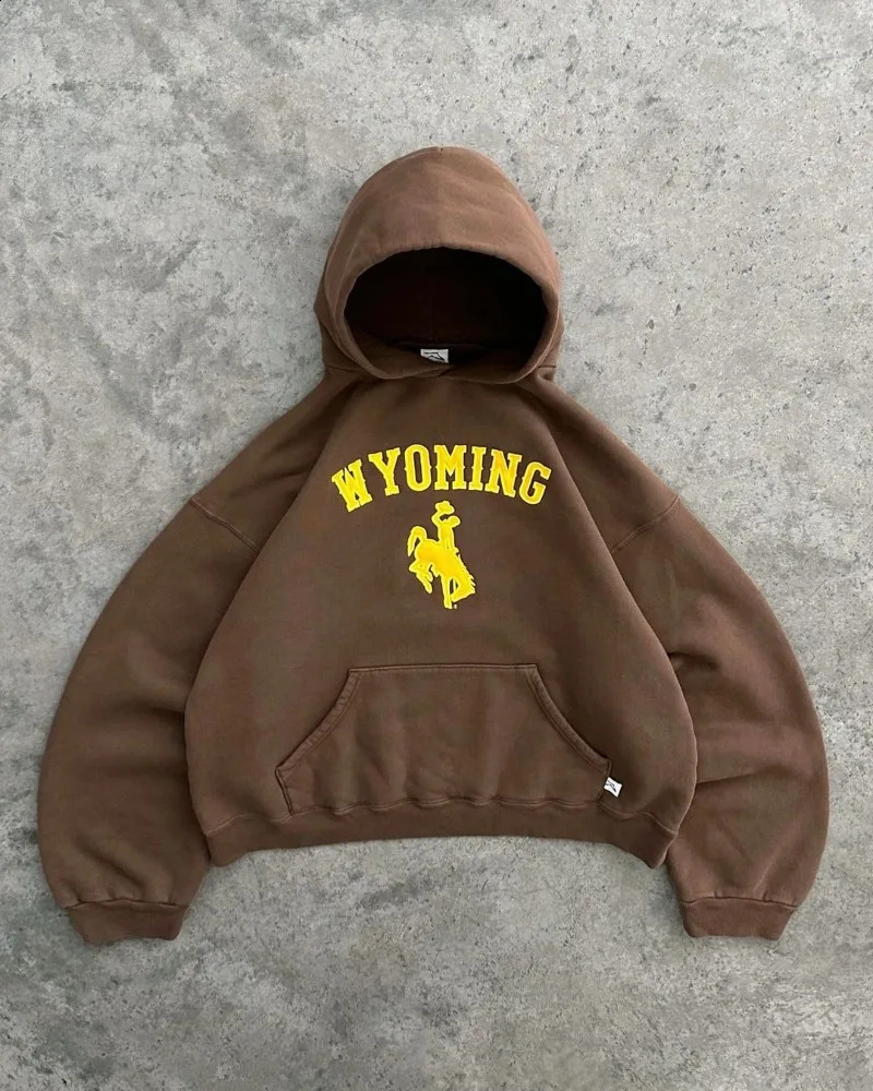 2024 American Fashion Retro Pullover Mens Hoodie Y2k Letter Printed Oversized Coat Harajuku Hip Hop Casual Loose Sweatshirt Womens 240809