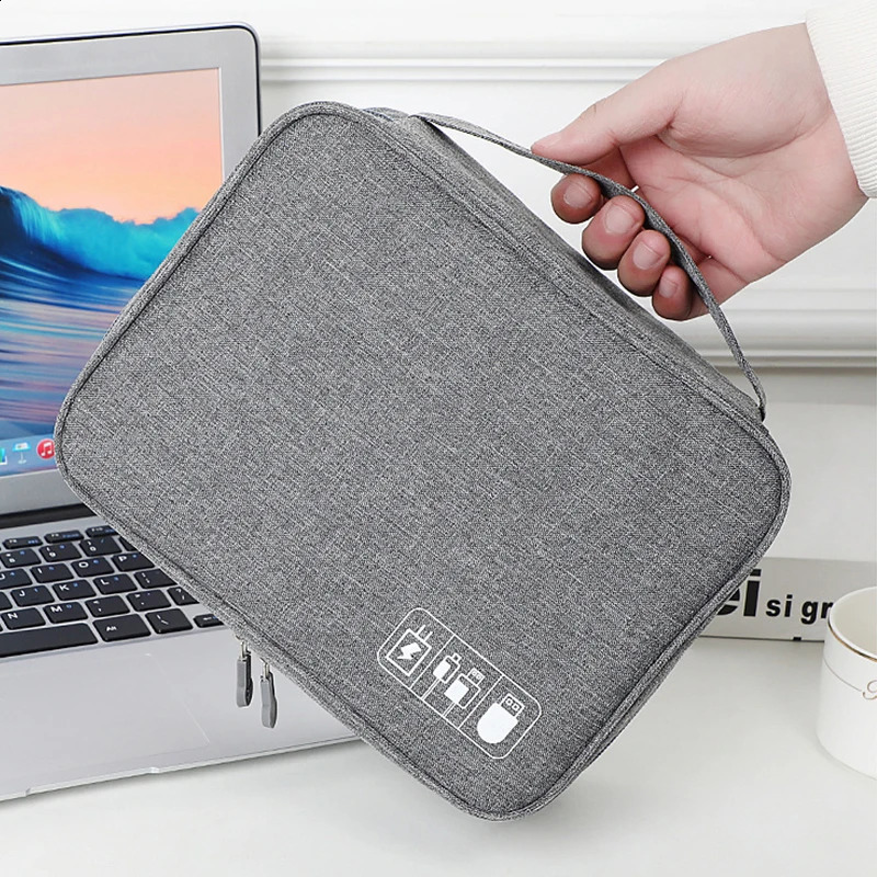 Data Cable Storage Bag Large Travel Manager Portable USB Charger Plug 240809