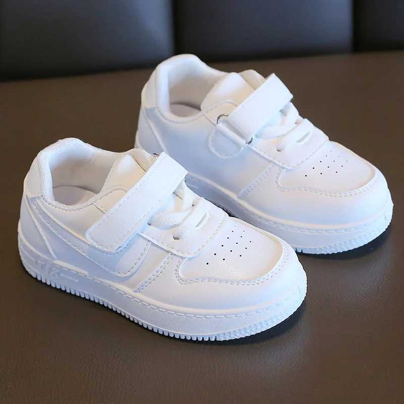 Flat shoes Childrens White Shoes Spring and Autumn Kids Sports Shoes Anti Slip Lightweight Boys Board Shoes Soft Sole Sneaker Kid Tenis H240805