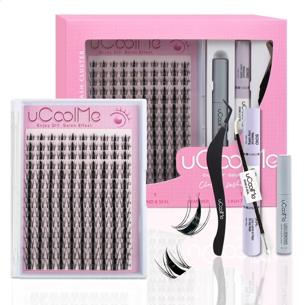 UCoolMe lashes Fairy Lashes Cluster C Curl 140 Pcs Individual Lash Clusters False Eyelashes Extension Natural Look Beginner Frie 240731