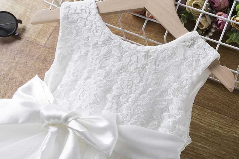 New Summer Dress for Girls 2-6 Yrs Backless Lace Kids Birthday Princess Dress Baby Baptism Dresses Elegant Wedding Party GownY240809