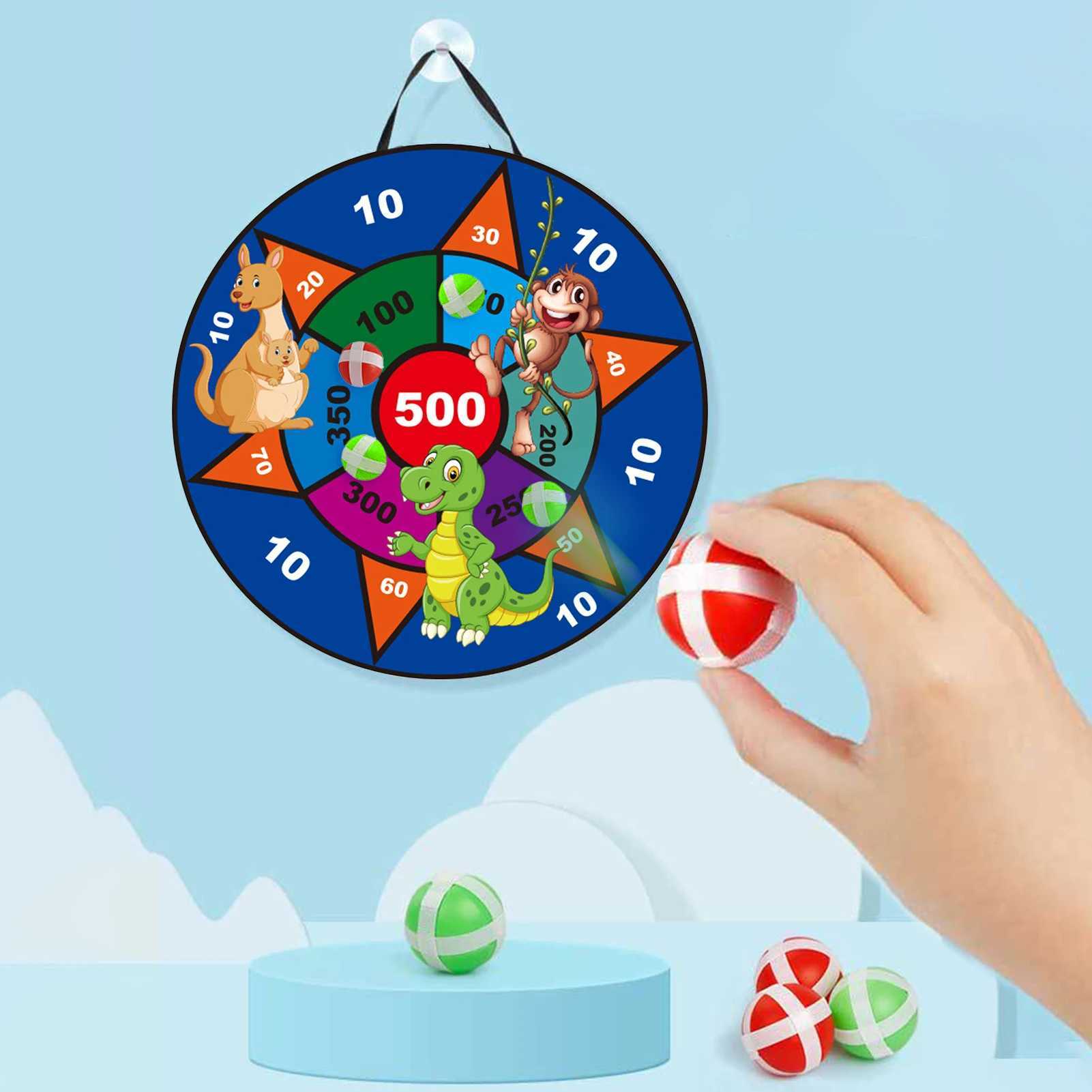 Children Dart Board Game Wall-mounted Sticky Ball Indoor Play Toy Home Family Entertainment Game For Kids Y240807