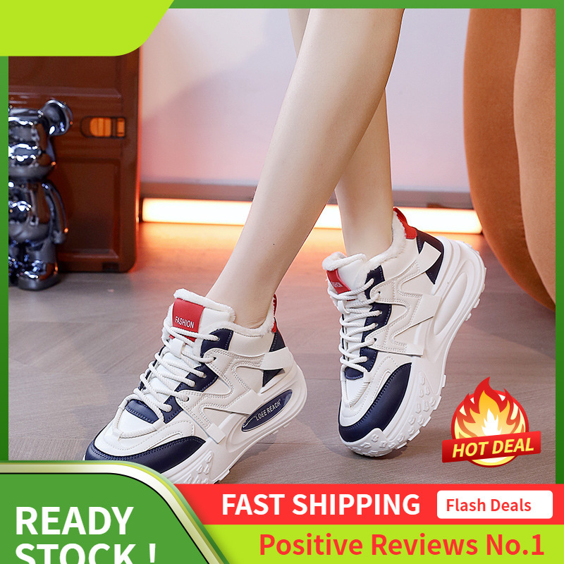 Ddmysports Ddmysports Cotton For Women In With Plush Outer Wear Winter New Thick Soled Igh Top Dad S Outdoor Shoes OUTDOOR