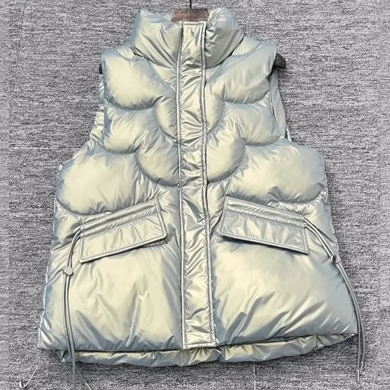 Down Cotton Vest for Women Autumn Winter Lightweight Vest Casual Loose Jackets Coats Women Fashion Sleeveless Parkas 240813