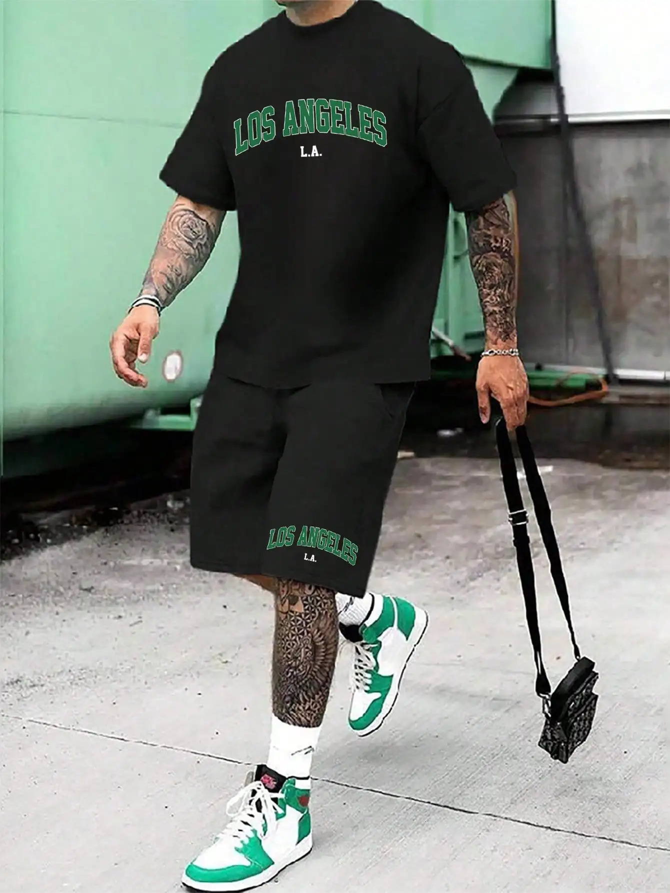 Mens Sets 3D Tracksuit Summer Fashion Clothes for Man TShirt Shorts 2 Piece Casual Suit Streetwear Oversized Outfit 240808