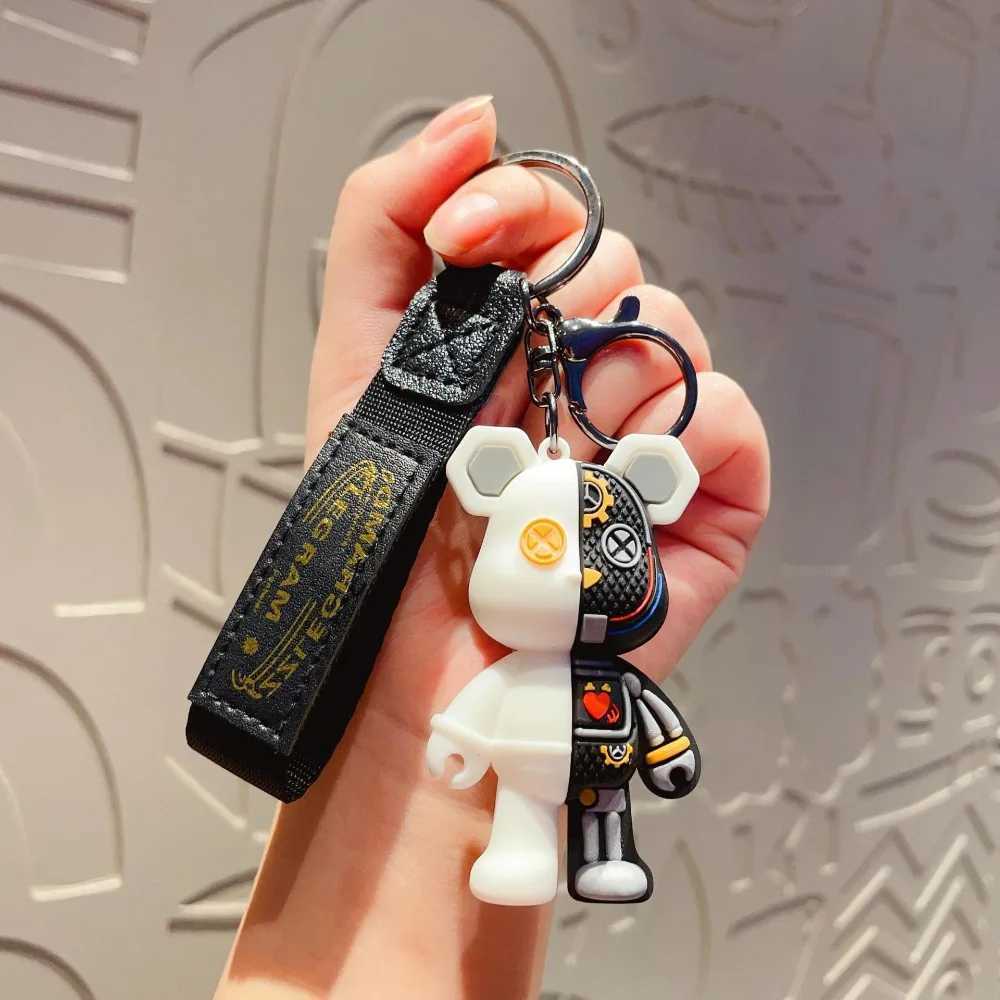 Cartoon Simple Mechanical Bear Cute Niche Doll Keychain Chain Bag Personalized Small Pendant Accessories Keychain Decorative Gift W240808