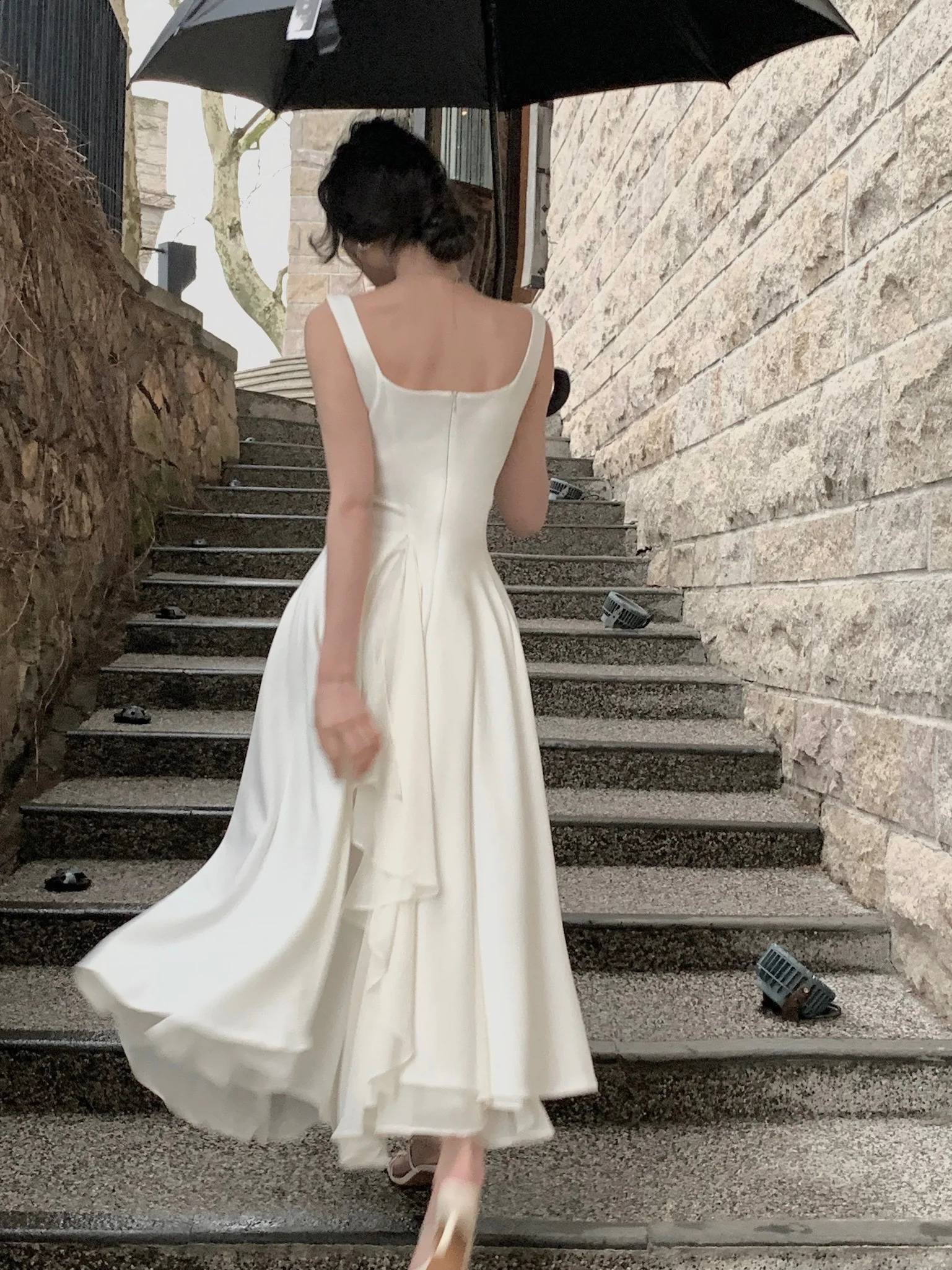 French Elegant Ruffles White Midi Dresses Summer Evening Party Women Clothes Fashion Sundress Birthday Ladies Dresses 240809