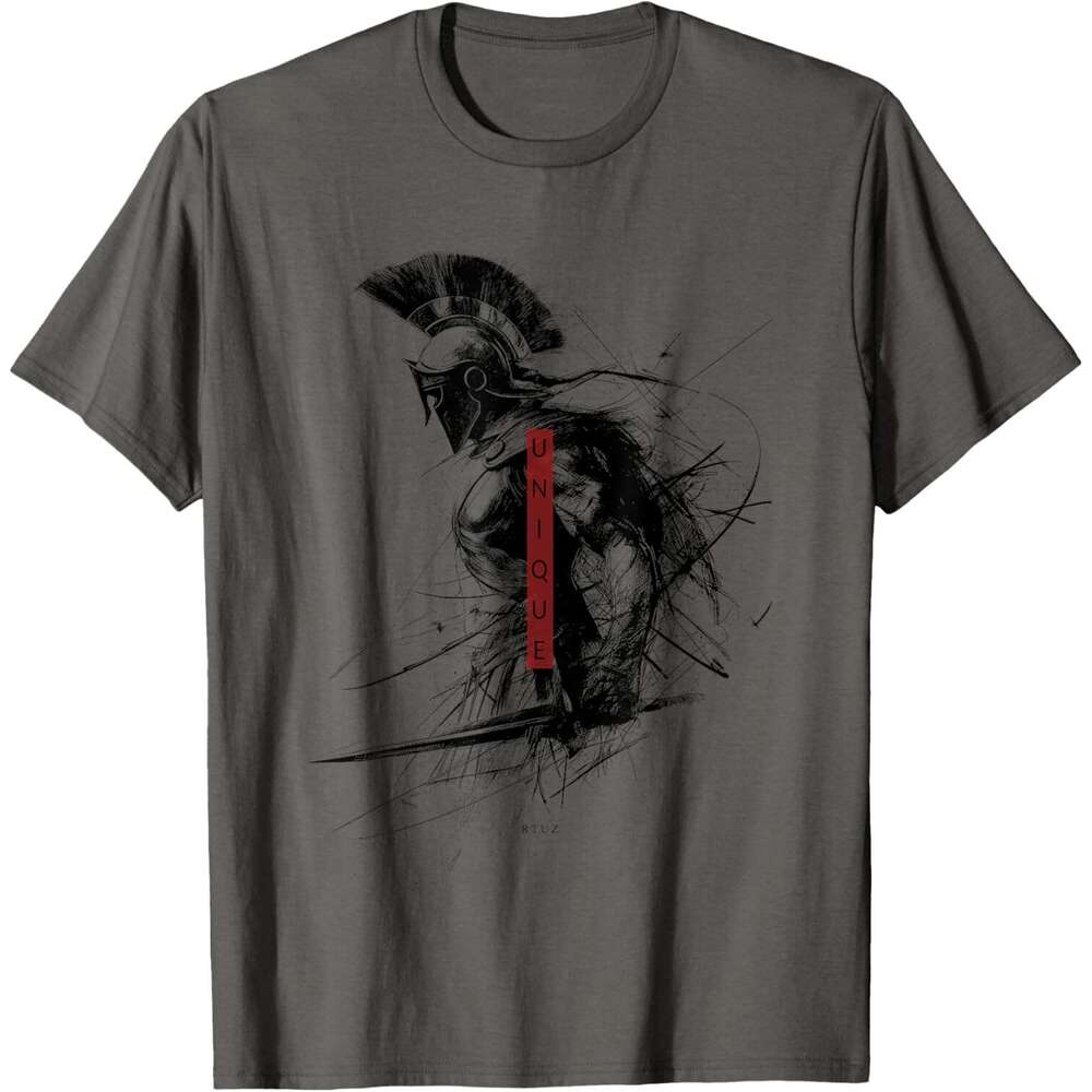2025S Fashion Designer T Shirt For Mens Greek Sparta Helmet Warrior Soldier Spartan T Shirt Shirts Tshirt Graphic Tee Casual Tops Clothes Short Sleeve