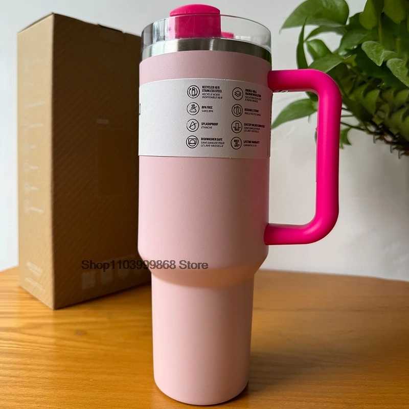 H2.0 Stainless Steel Vacuum Insulated Tumbler 40 oZ Tumbler FlowState Straw Lid Stainless Steel Cold Hot Mug with Lid and StrawCL240809