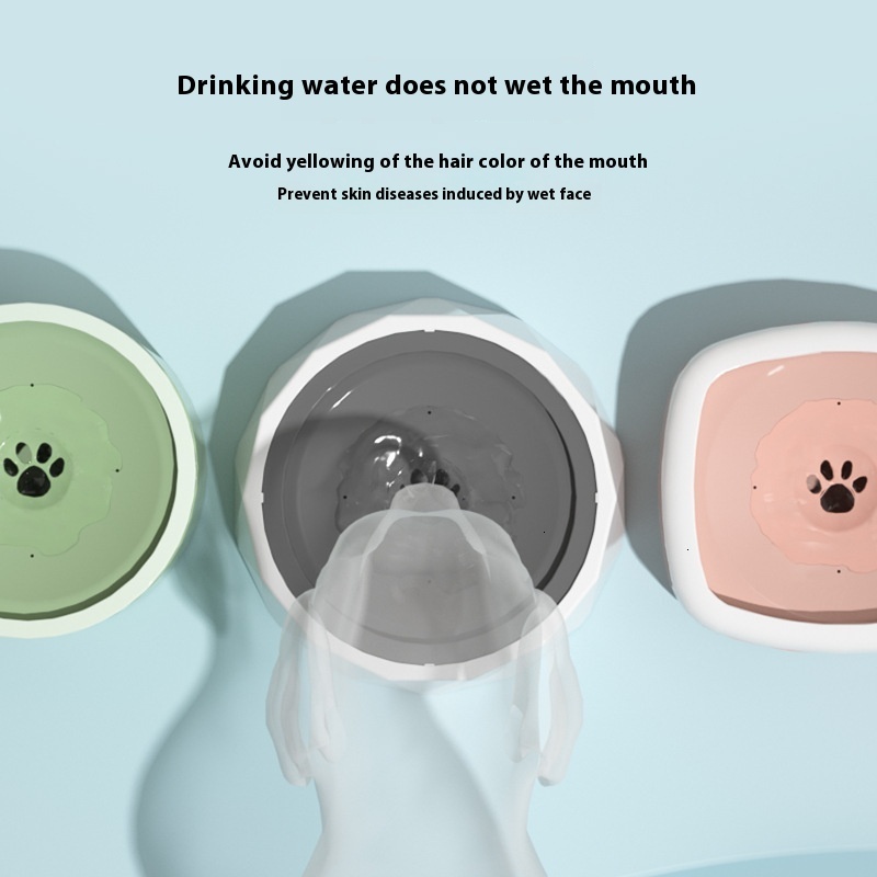 Dog drinking contrasting colors, minimalist style, water dispenser slip and anti overturning function, pet with non wet mouth, dog bowl, cat bowl