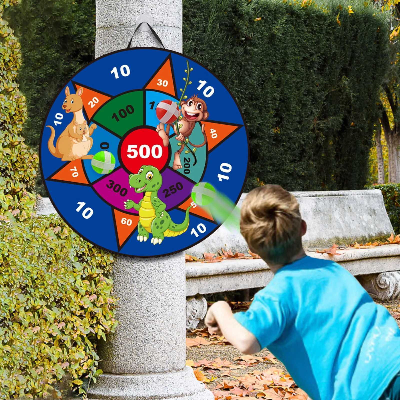 Children Dart Board Game Wall-mounted Sticky Ball Indoor Play Toy Home Family Entertainment Game For Kids Y240807