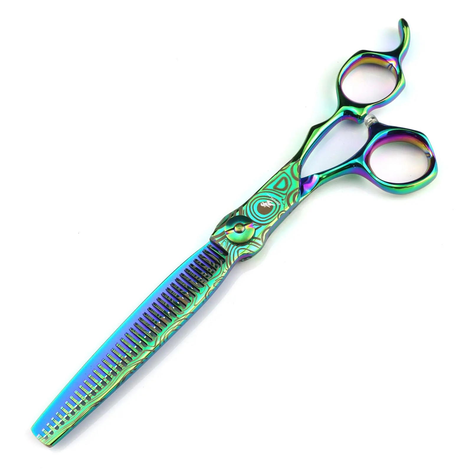 Professional Green JP440c Steel 7 Damask Pattern Hair Scissors Haircut Thinning Barber Cutting Shears Hairdresser Scissors 240808