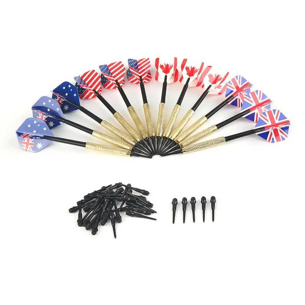 12 Pcs/Sets Soft Darts With 36 Extra Replacement Tips Darts Nice Flights Needle Professional Plastic Soft Tip For Electronic Y240807