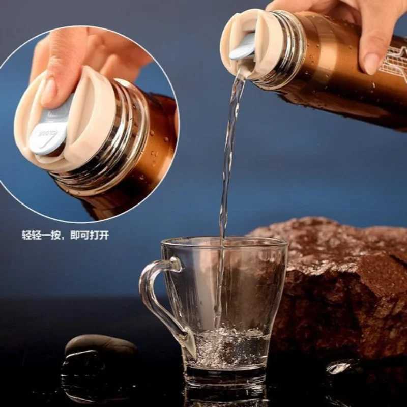 Bullet Thermos Vacuum Insulated Flasks 350ml 500ml 1000ml for Army Man Water Coffee Bottle Keep Hot Cold Double Wall Thermo CupCL240809