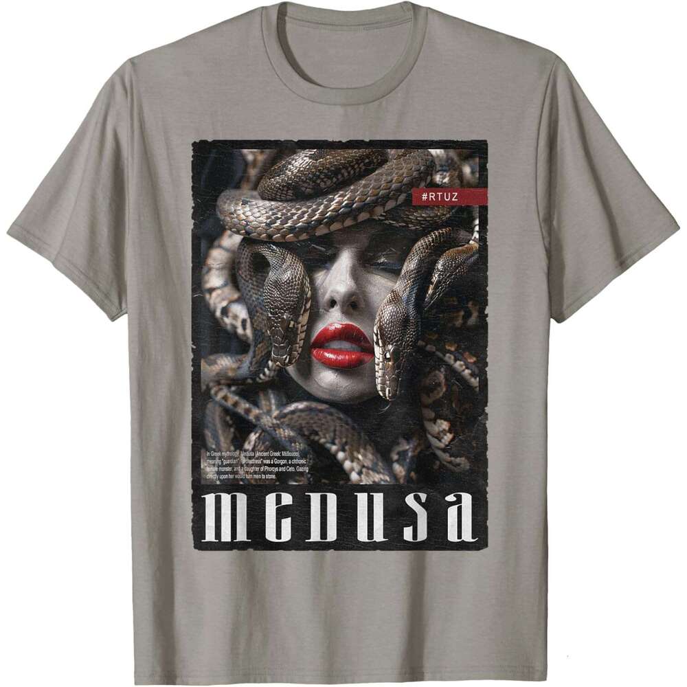 T shirt for Mens Womens Gorgon Goddess Snake Greek Mythology Medusa T-Shirt Shirts Tshirt Graphic Tee Casual Tops Clothes Short sleeve