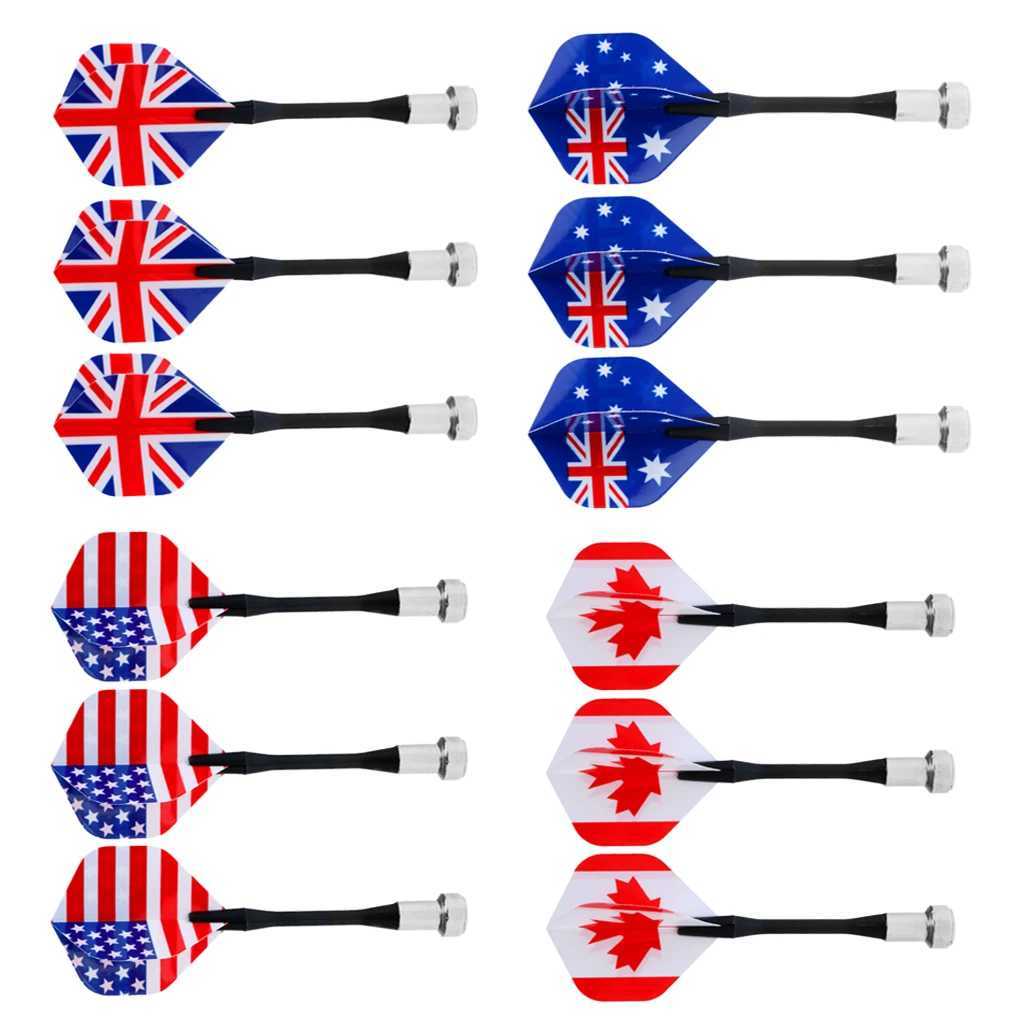 6/12 Pieces Magnetic Darts For Magnet Dartboard Dart Board (National Flag) Y240807