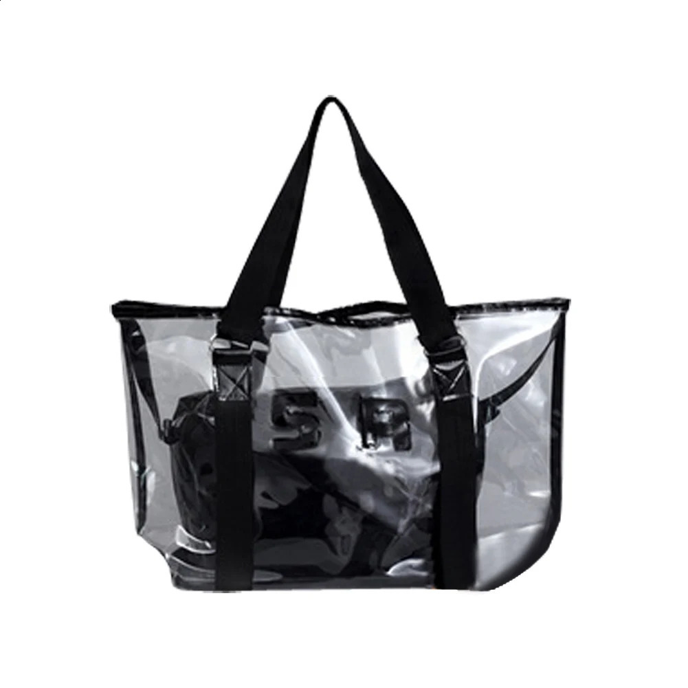 Bolsos Carteras Mujer Fashion Women Jelly Candy Clear Transparent Handbag Tote Shoulder Bags Beach Bag 240809