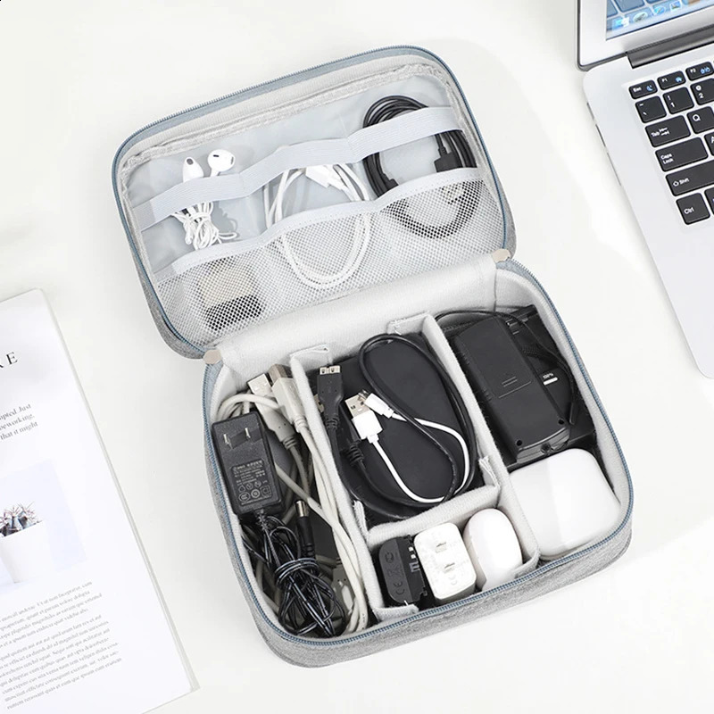 Data Cable Storage Bag Large Travel Manager Portable USB Charger Plug 240809