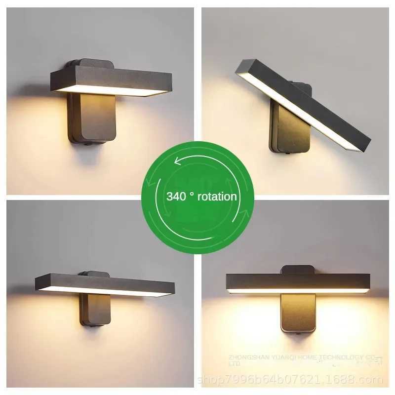 Outdoor Wall Light Waterproof IP65 Light Led Wall Lamp Rotatable Porch Lights Exterior Garden Decoration Balcony Wall SconcesCL240809