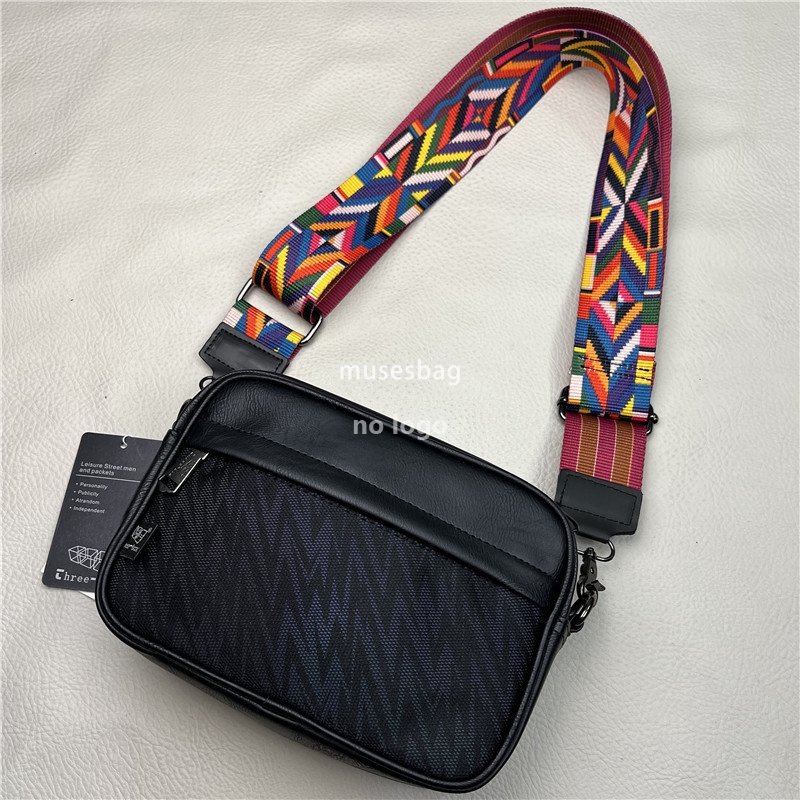 National fashion male Korean ribbon crossbody bag Japanese color-changing male and female shoulder bag broadband diagonal backpack