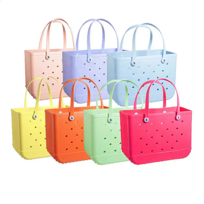 Wholesale Womens Tote Bags Eva Fashion Waterproof Large Bag Silicone Beach Bogg High Quality For Women 240809 w250417
