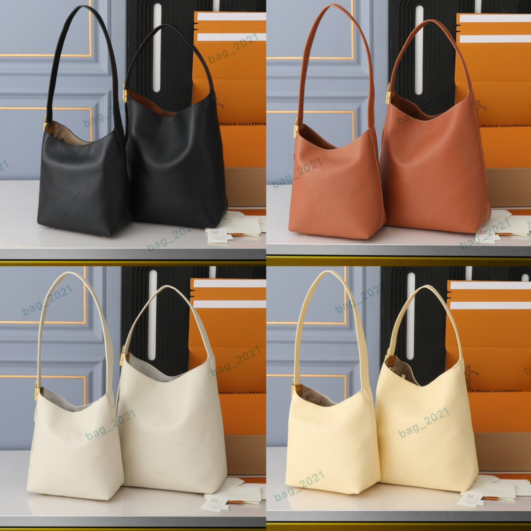 New Designer Womens Low Key Hobo MM PM Tote Handbag Adjustable Strap Shoulder Bag Black Grained Calfskin Suede Lining Hook Closure Padlock Designer Bag M24856