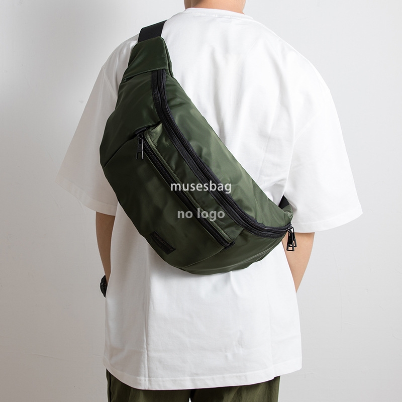 Fashion men's crossbody bag large capacity recreational sports chest bag personality street riding bag outdoor waterproof diagonal backpack