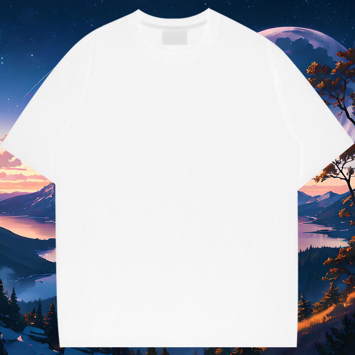 5A Unisex Tshirts 230g 100% Cotton baseball Spring Summer Women T Shirts Breathable Short Sleeve Cartoon Print Polos