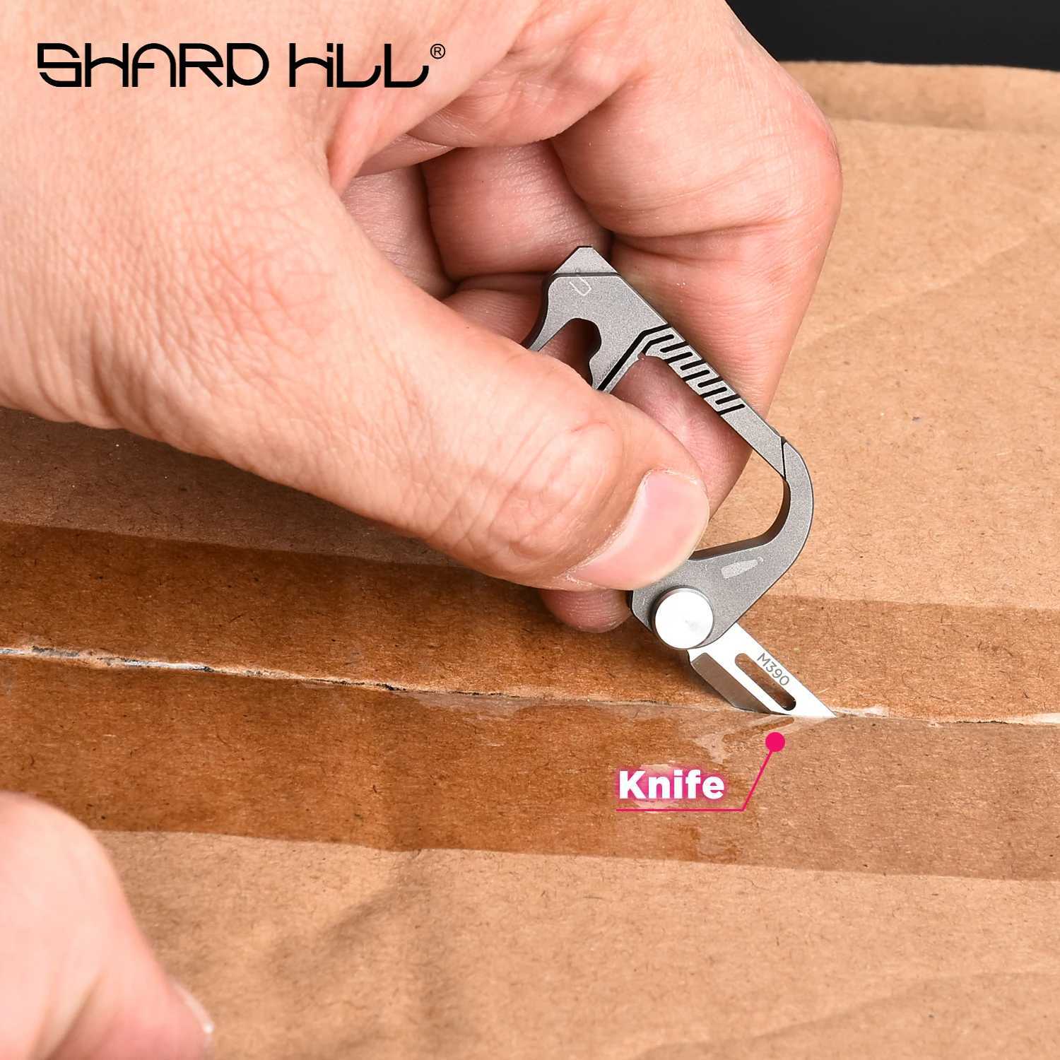 Titanium alloy multifunctional keychain EDC mini portable keychain outdoor knife screwdriver multi tool camping survival hiking W240808