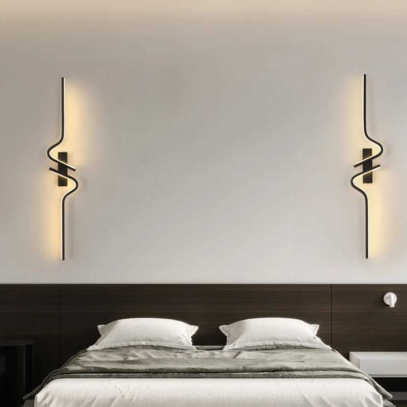 Modern Minimalist Strip LED Wall Light Bedroom Light for Bedside Wall Light Sconce LED Light Living Room TV Sofa Background Wall Light B240808