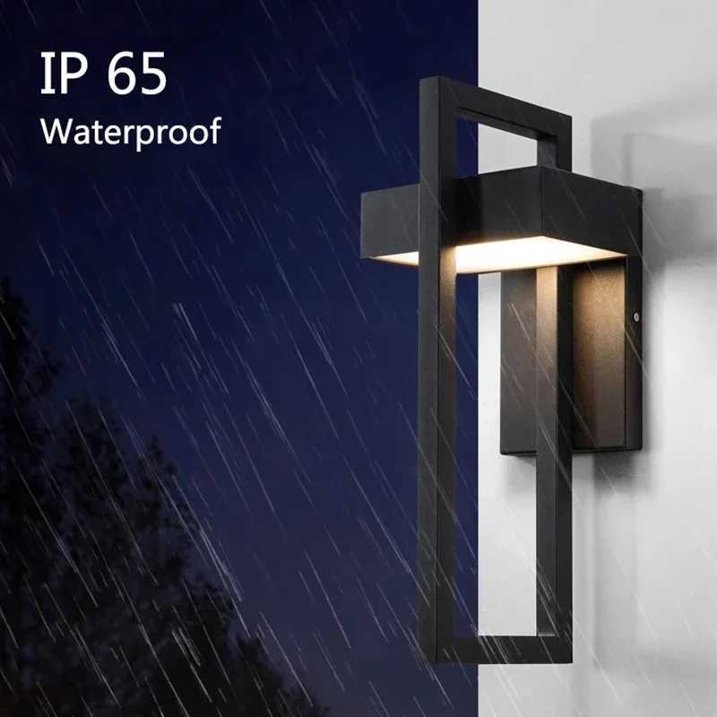 Outdoor Wall Lamps Modern Creative Geometric Shape LED Lighting Fixture Garden Corridor Porch Light E27 Spiral Wall LightsCL240809