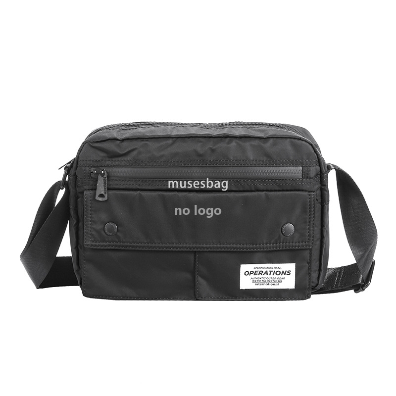 Korean shoulder bag men's simple crossbody bag Oxford cloth horizontal messenger bag Fashion travel backpack trend crossbody bag