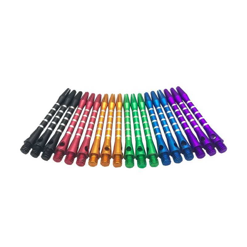 18Pcs/set Darts Shafts Accessories Six Colors Aluminum Screw Dart Shaft Standard 2BA Long 48mm Shafts Wholesale Flechette Y240807