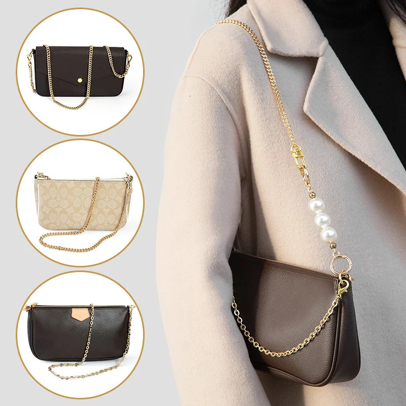 DHXJ WUTA Metal Chain Transformation Bag Strap Replacement Underarm Crossbody Shoulder Handbag Extension Chains DIY Accessories 240809