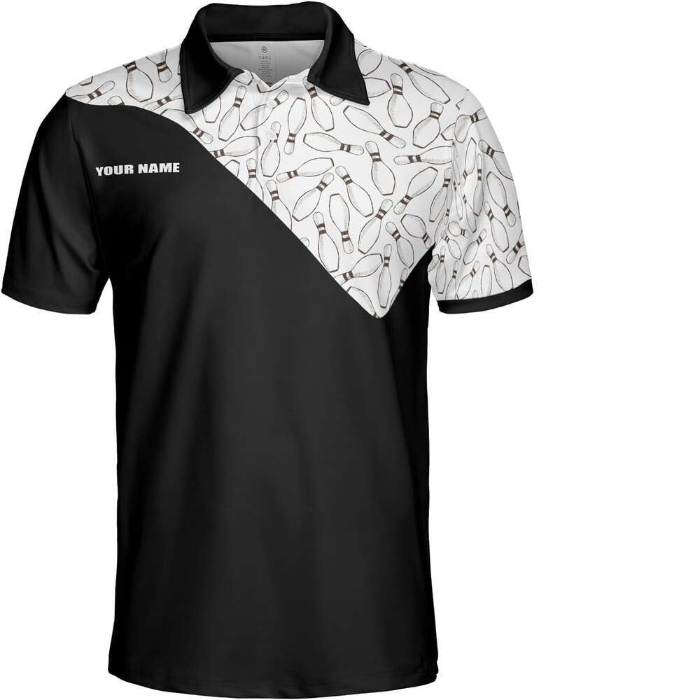 Fashion Mens Polo shirt Skull Men - Bowling Team Shirt Quick Dry Short Shirts for Tournaments Series Polos shirts tshirt Casual tops summer clothes