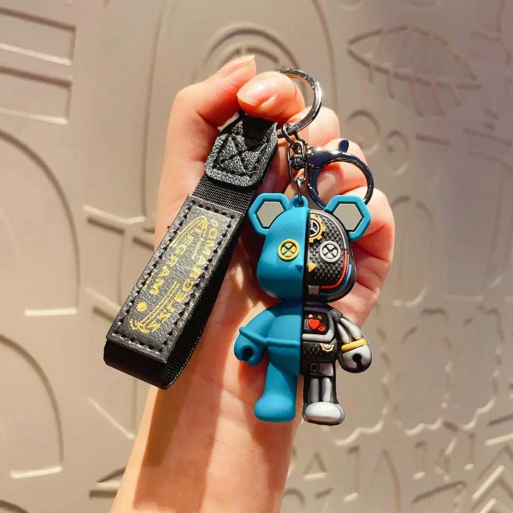 Cartoon Simple Mechanical Bear Cute Niche Doll Keychain Chain Bag Personalized Small Pendant Accessories Keychain Decorative Gift W240808