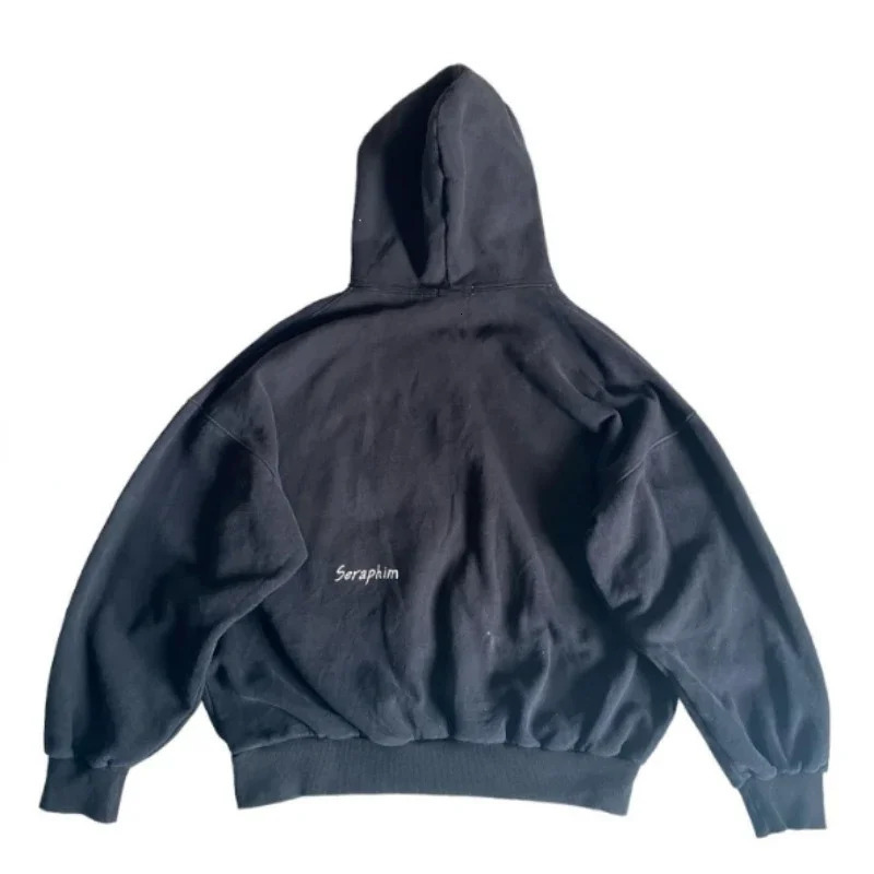 American Y2K Retro Hoodie Gothic Zipper Winter Womens Hip Hop Long Sleeve Coat Loose 240808