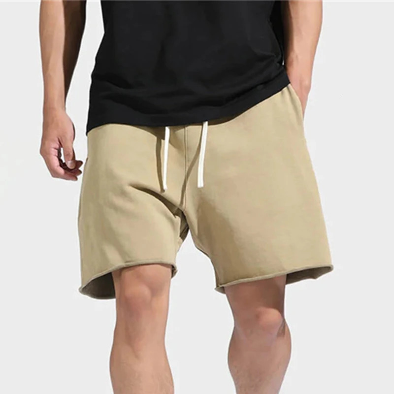 Mens Straight Leg Fitness Sports 5 Minutes Pants Mid-Waist Loose Fashion Basketball Shorts Running Casual Pants 240809