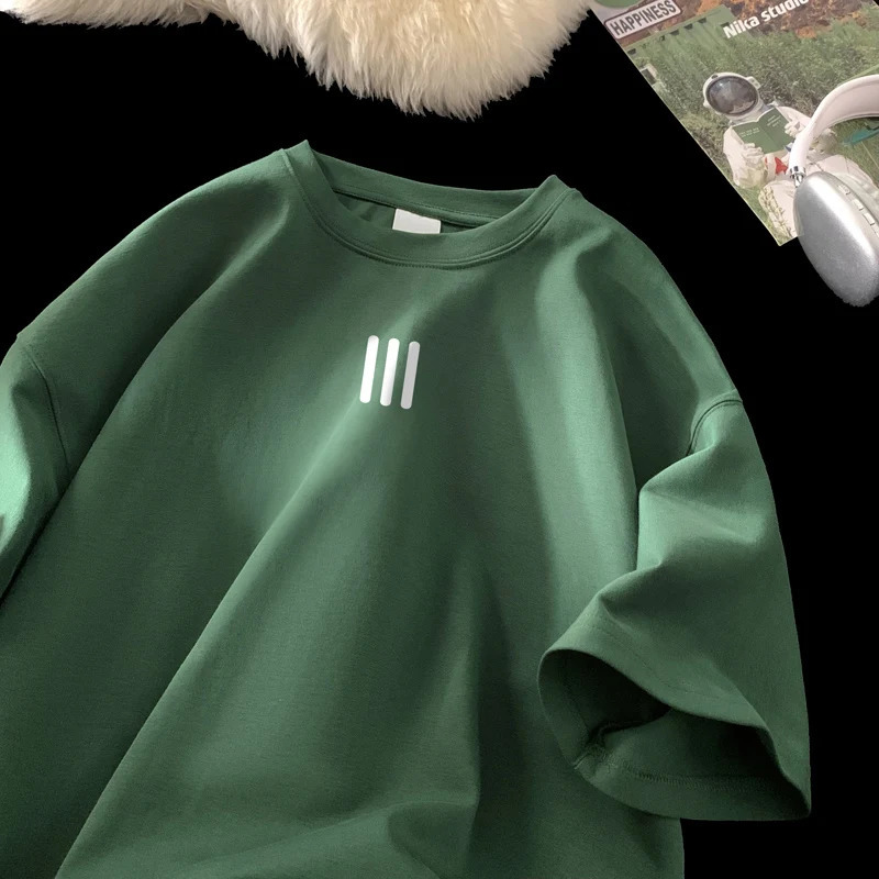 Mens oversized T-shirt mens cotton T-shirt white 5XL casual summer clothing fashionable printed T-shirt mens clothes240808