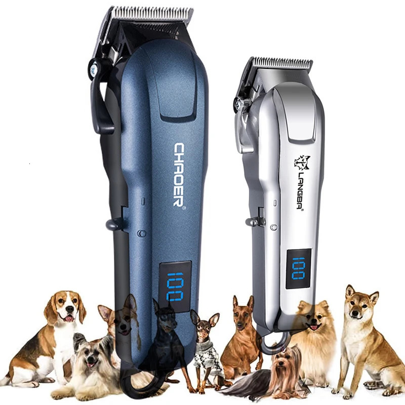 Dog Hair Clipper Electrical Hair Cutting Machine for Grooming Pet Haircut Trimmer Shaver Set Dogs Cats Cordless Rechargeable 240808