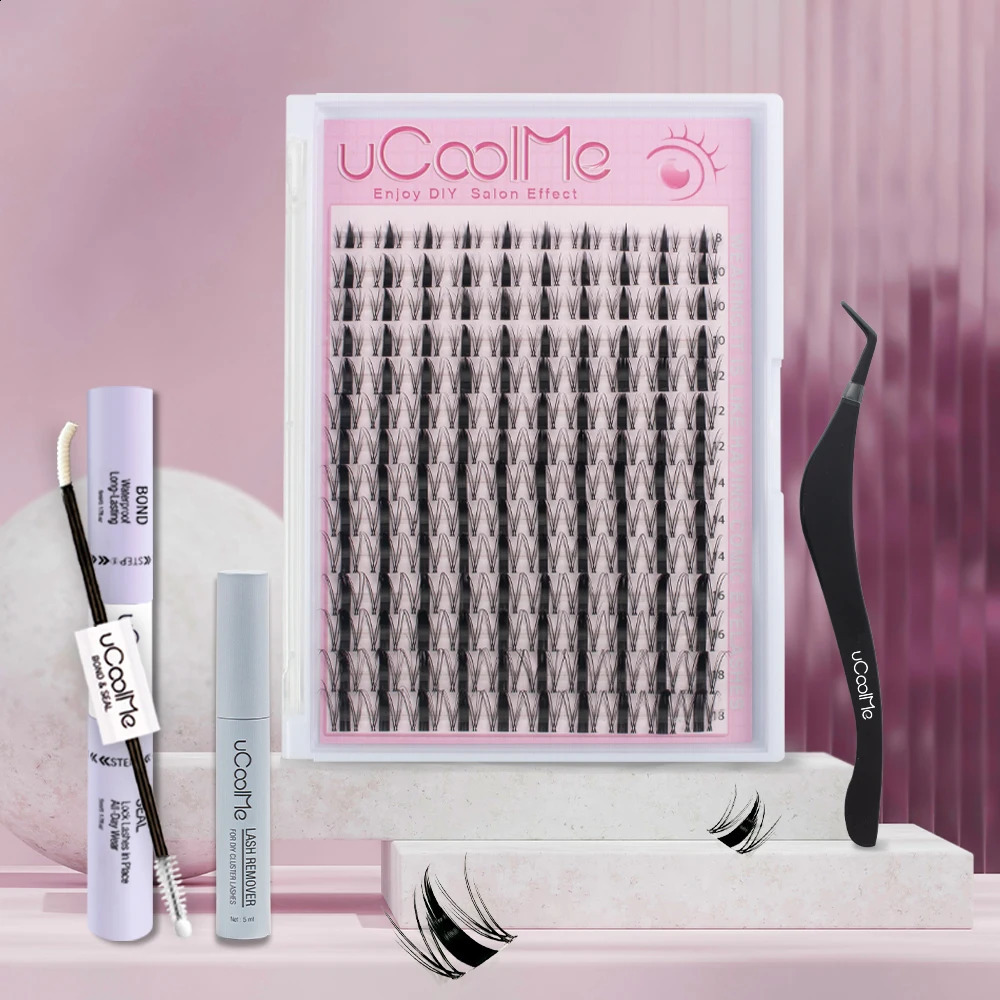 UCoolMe lashes Fairy Lashes Cluster C Curl 140 Pcs Individual Lash Clusters False Eyelashes Extension Natural Look Beginner Frie 240731