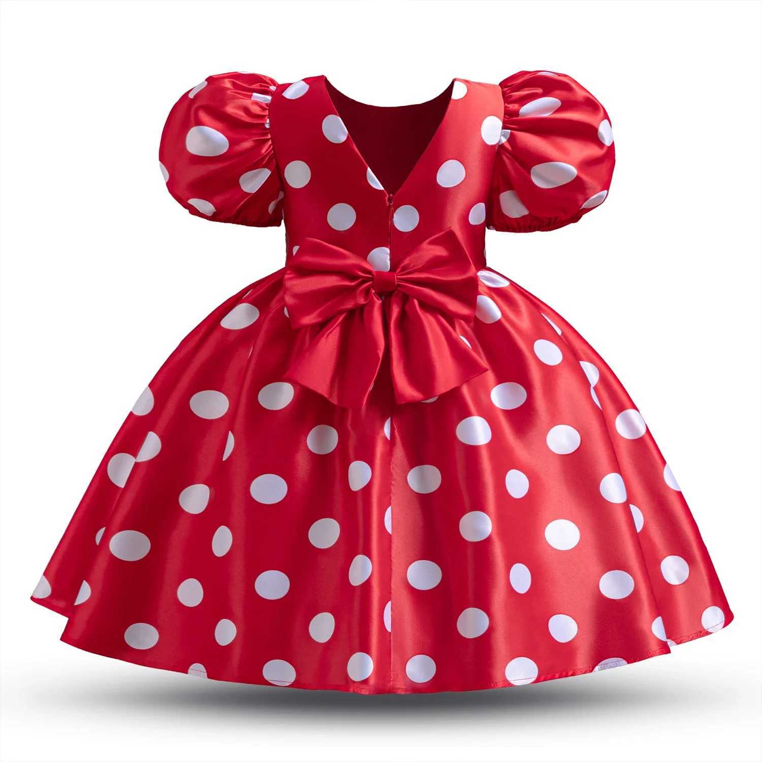 Minni Mouse Dresses for Girls Birthday Party Tutu Gown Halloween Costume for Kids Polka Dot Dress Christmas Carnival ClothesY240809