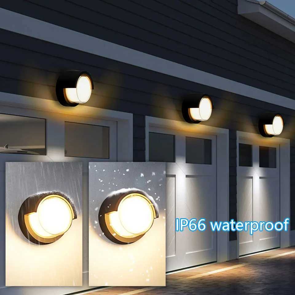 Waterproof Wall Lamp LED Bedroom Living Room Lamp Home Outdoor Lighting Circular Moon Lamp Wall Decoration Creativity 90-265V M251126