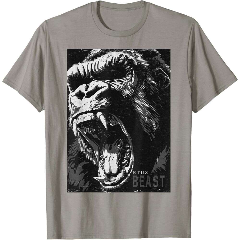 T shirt for Mens Wild graffiti gorilla king animal monkey chimpanzee T-Shirt Shirts Tshirt Graphic Tee Casual Tops Clothes Short sleeve